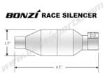 BONZI Silencer for Tuned Pipe - SILVER ONLY