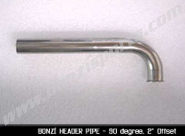 BONZI Header Pipe - 90 Degree, 2" Offset (Stainless Steel)