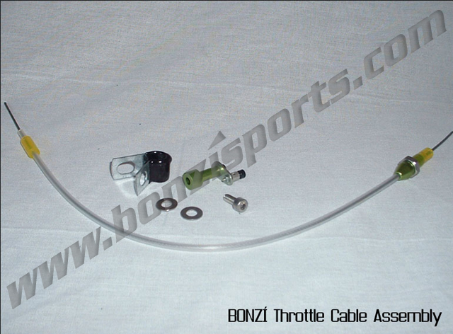 BONZI Throttle Cable Assembly (standard) - Zenoah, Walbro