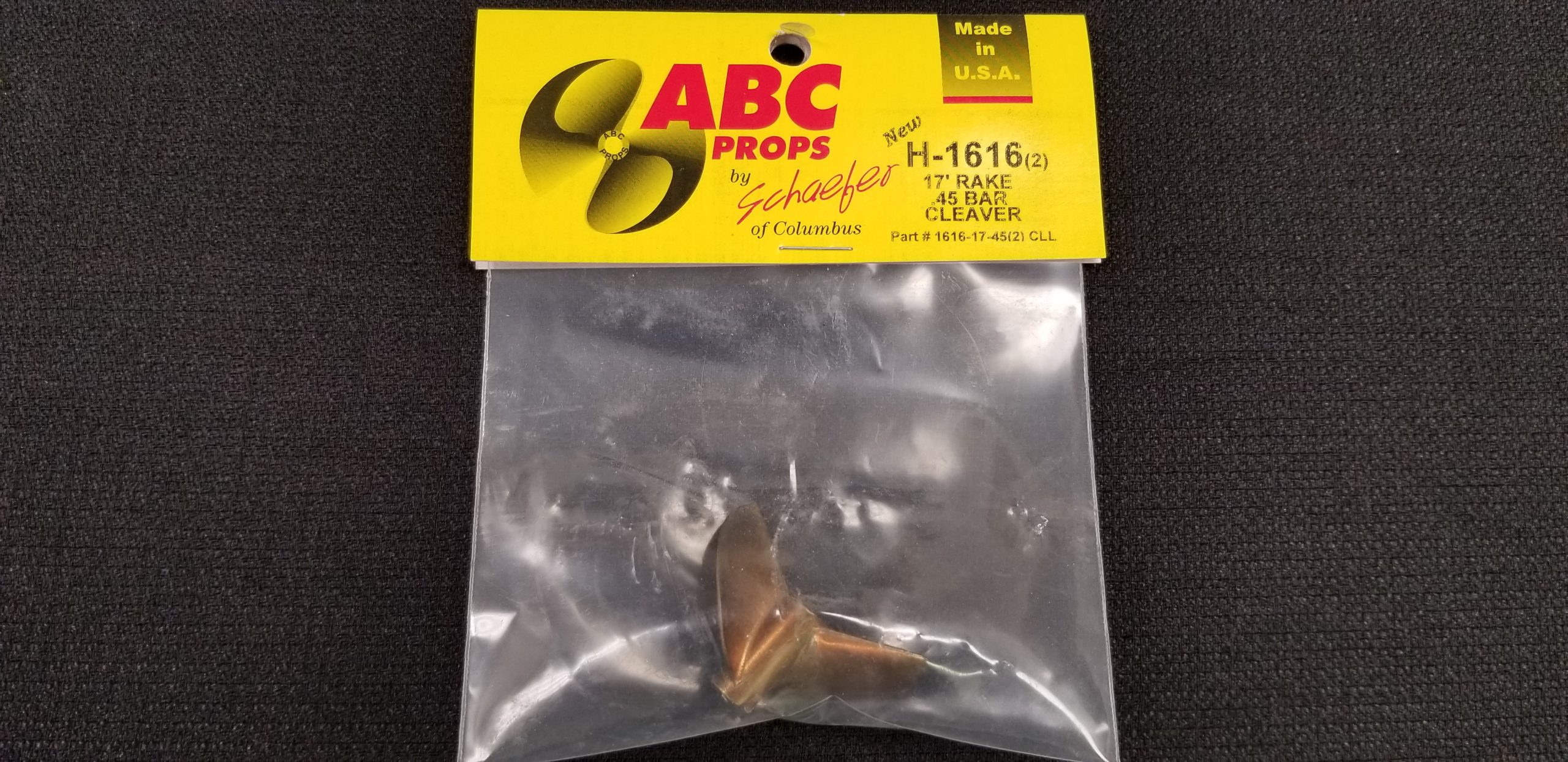 1616 2 Blade Cleaver Propeller Left RC Boat Propeller ABC Props BONZI Sports Inc